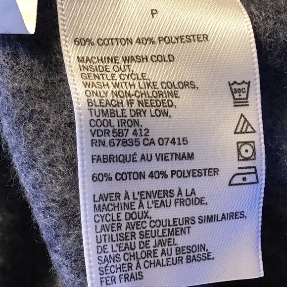 Nautica Quarter Zip Pullover Heather Blue Red - Picture 5 of 6